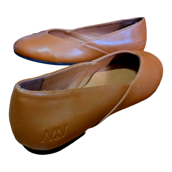 Matt & Nat| NWOT Slip-on Vegan Leather Ballet Flats Viau Tan Caramel |Size: 3UK - Picture 3 of 7